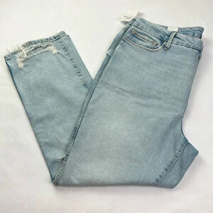 Good American Women’s 15 Good Curve Straight Leg  Destroyed‎ Hem Jean